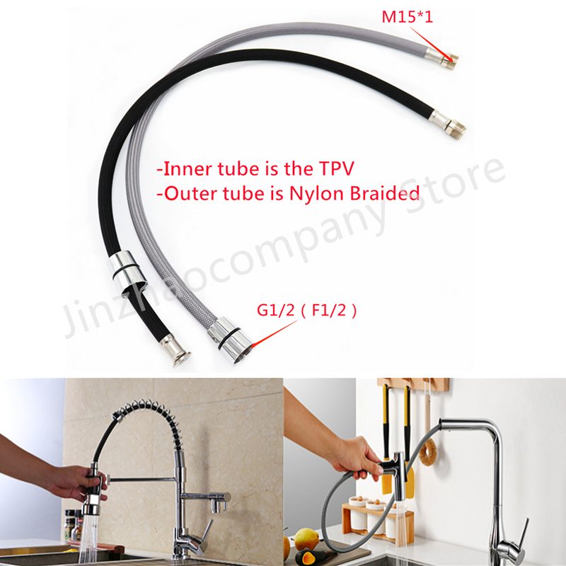 Flexible Hose Braided - 50cm/60cm/85cm/150cm/180cm/300cm F1/2 M15*1 wąż do kranu