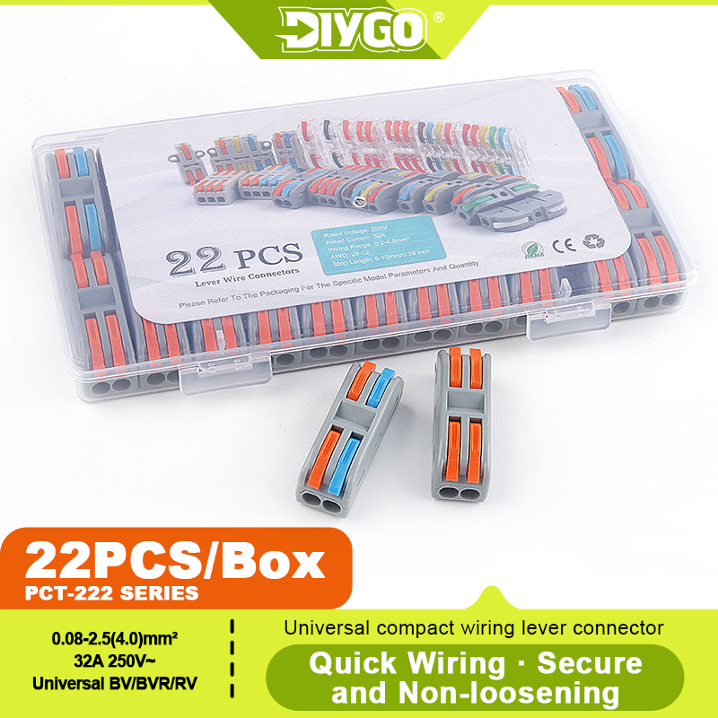 Push Fit Connector - Zestaw 22 szt. złączek przewodów typu