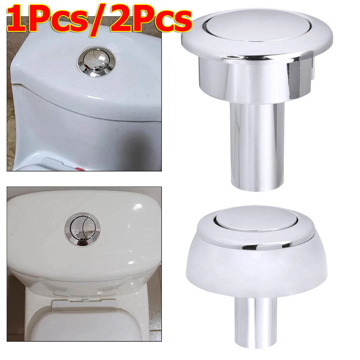 Toilet Fill Valve - 1 szt./2 szt. 48mm Przycisk spłuczki