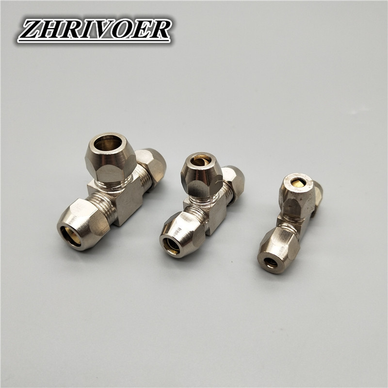 Compression Fitting Brass - 1 sztuk armatura pneumatyczna mosiądz T