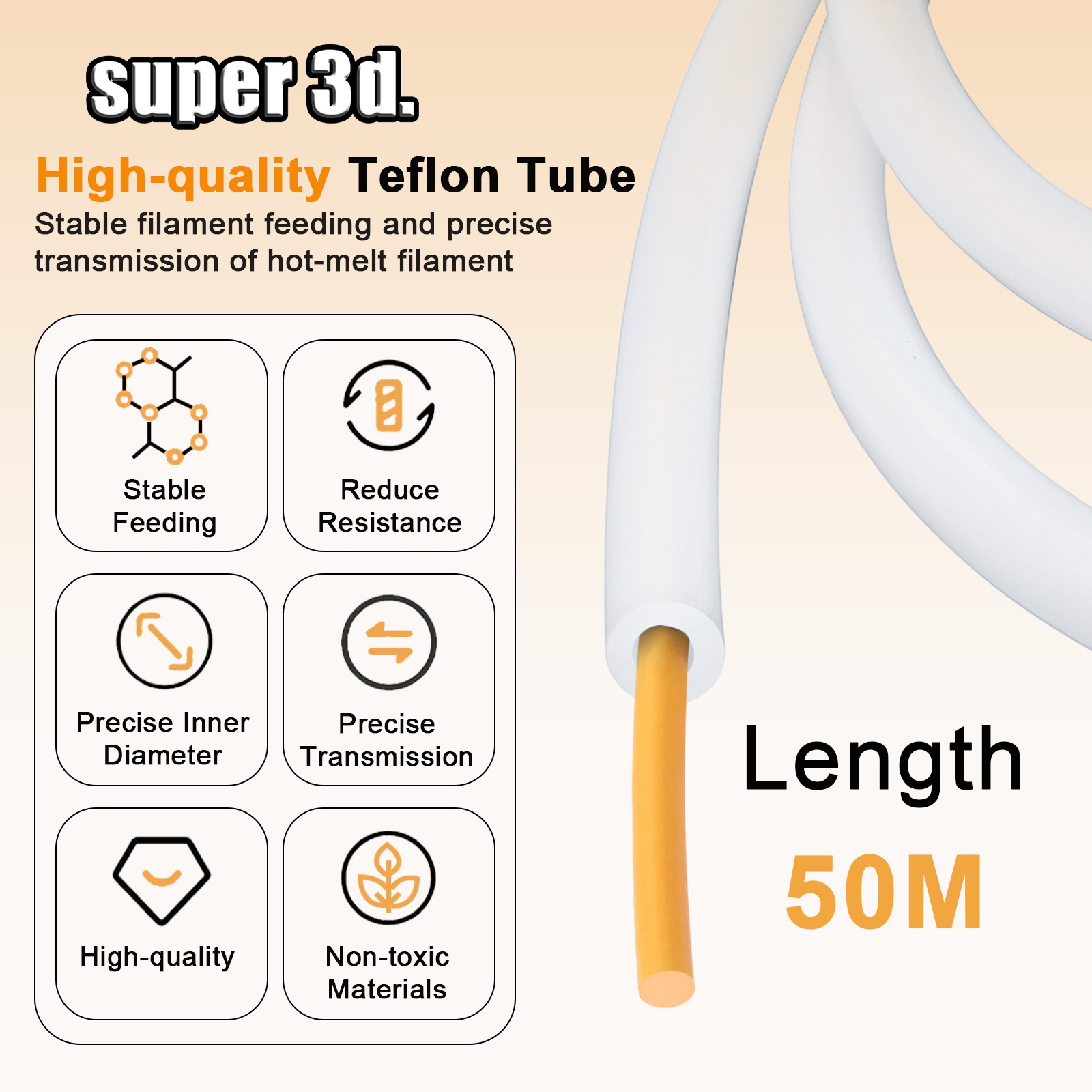 Rurka PTFE do drukarki 3D 2.5m – Ptfe Tape Thread recenzja i cena